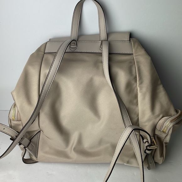 Michael Kors Cream Nylon MK Backpack - Picture 6 of 9